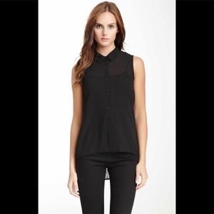 Sleeveless Cutout Black Tank